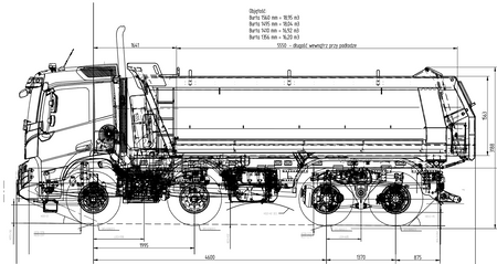 VOLVO FMX 500, 8x4 - rozstaw osi: 4350