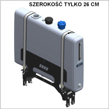 Zbiornik oleju hydraulicznego aluminiowy OMFB zakabinowy 150 L - komplet z zestawem montażowym