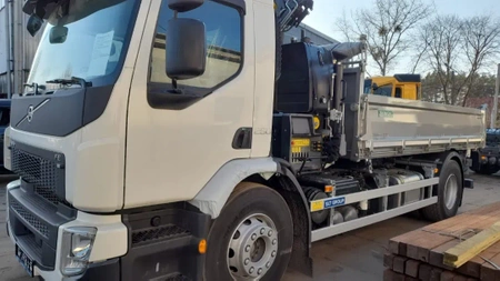 Volvo FE250 4x2 wywrotka Skibicki żuraw Hyva - SLT